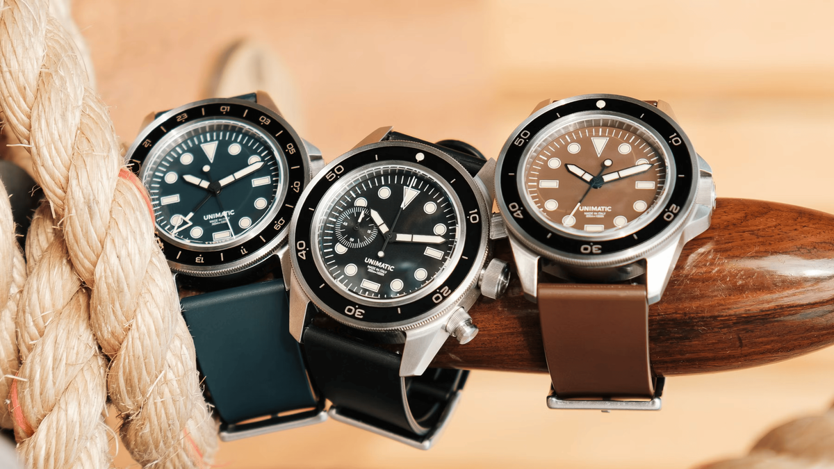 Unimatic Modello Uno Diver, Modello Uno GMT и Modello Tre Сhronograph на Hodinkee
