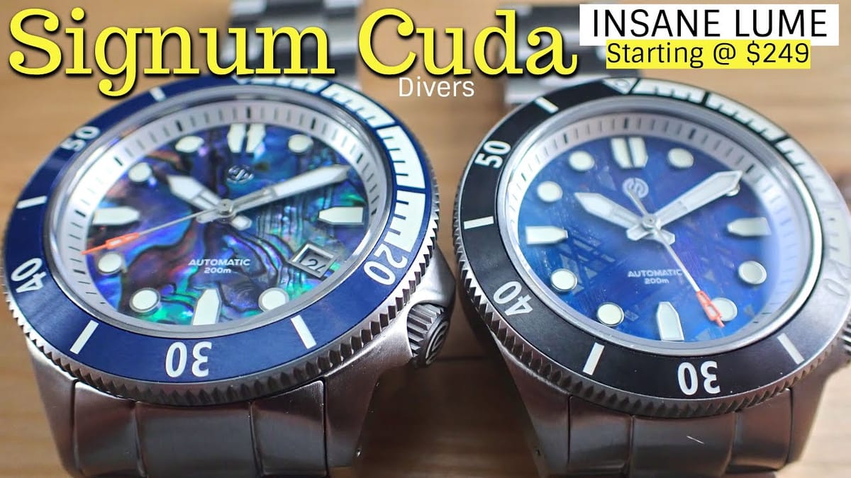 Signum Cuda Blue Heated Meteorite и Cuda Abalone от WatchChris