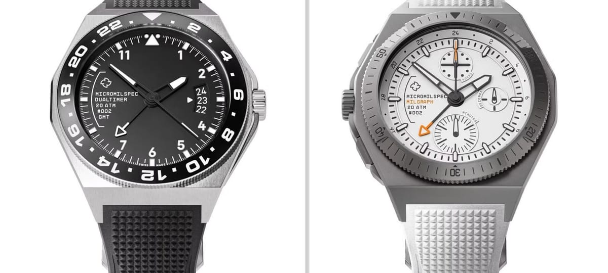 Micromilspec Pilot GMT Dualtimer и Milgraph White на Fratello