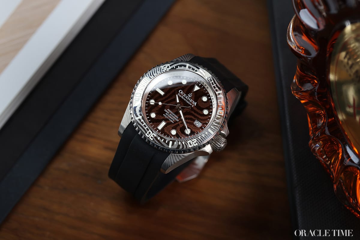 Oceaneva Deep Marine Explorer II Damascus Coffee Brown на Oracle Time