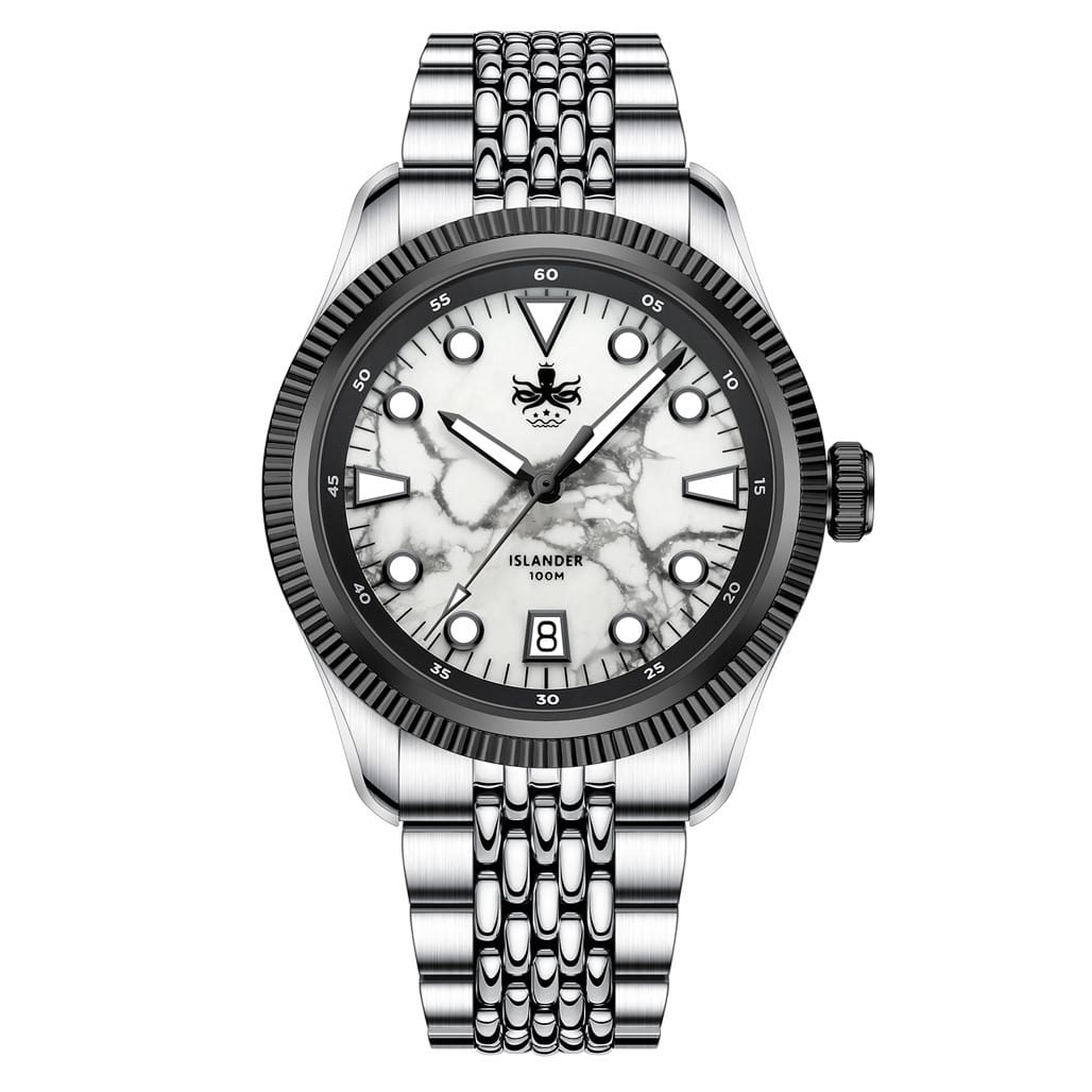 Китайцы PHOIBOS и американцы ISLANDER представили совместную лимитку Delphinus с каменными циферблатами