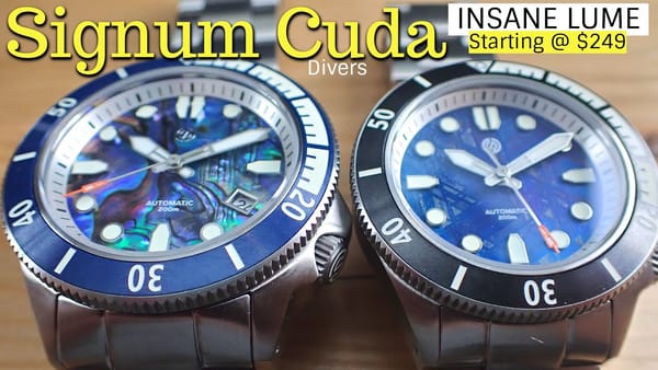 Signum Cuda Blue Heated Meteorite и Cuda Abalone от WatchChris