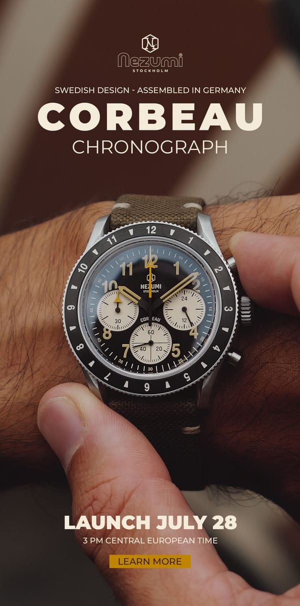Анонс Nezumi Corbeau Chronograph